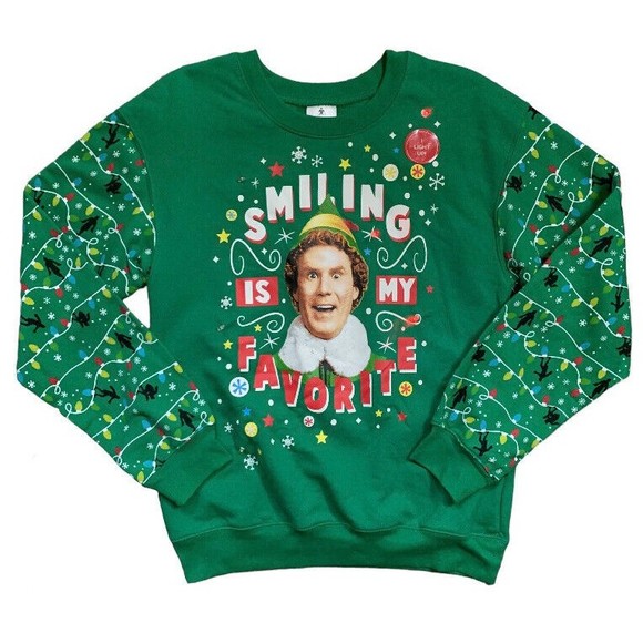 ELF Shirts & Tops Elf Movie Christmas Sweater Will Ferrell Lights